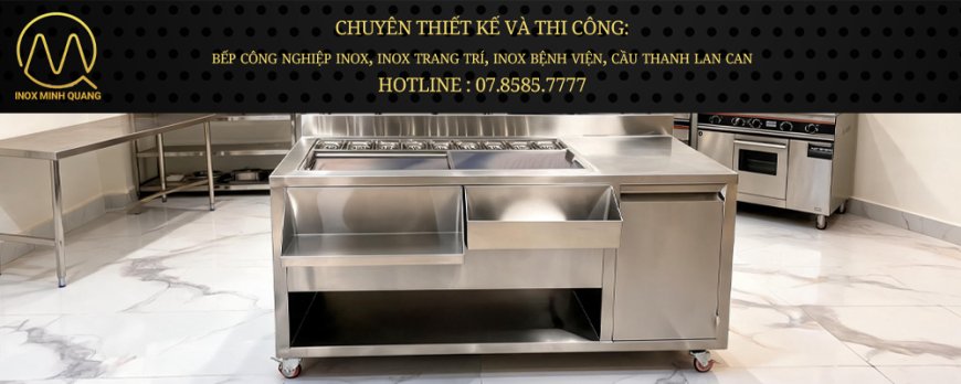 Quầy Bar Pha Chế Cafe Inox QB-011