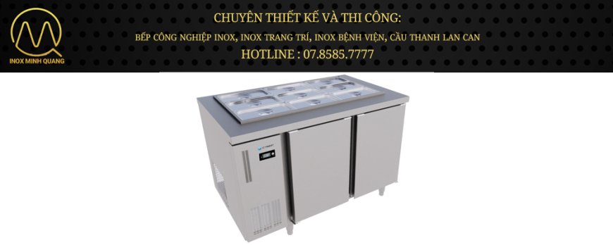 Tủ bàn salad Icymax 2 cánh inox 1200x750 ISR-2S127
